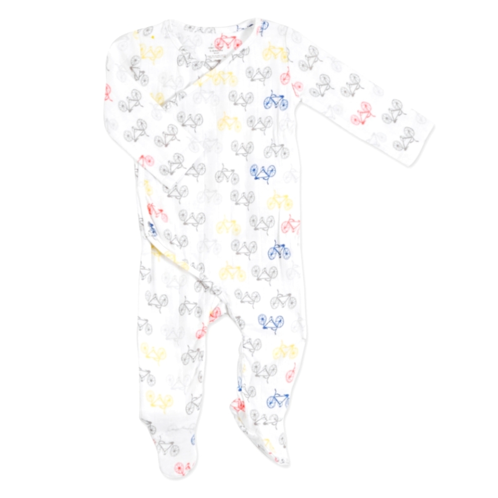 2 Aiden and Anna's bicycle print onesies